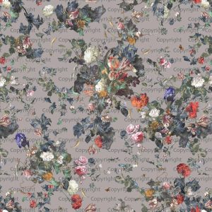 Dark Botanical Blooming Floral Wallpaper Mural