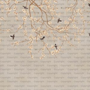 Blooming Cherry Blossoms Chinoiserie Wallpaper Mural