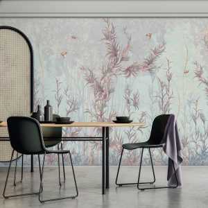 Delicate Wildflowers, Elegant Botanical Wallpaper Mural