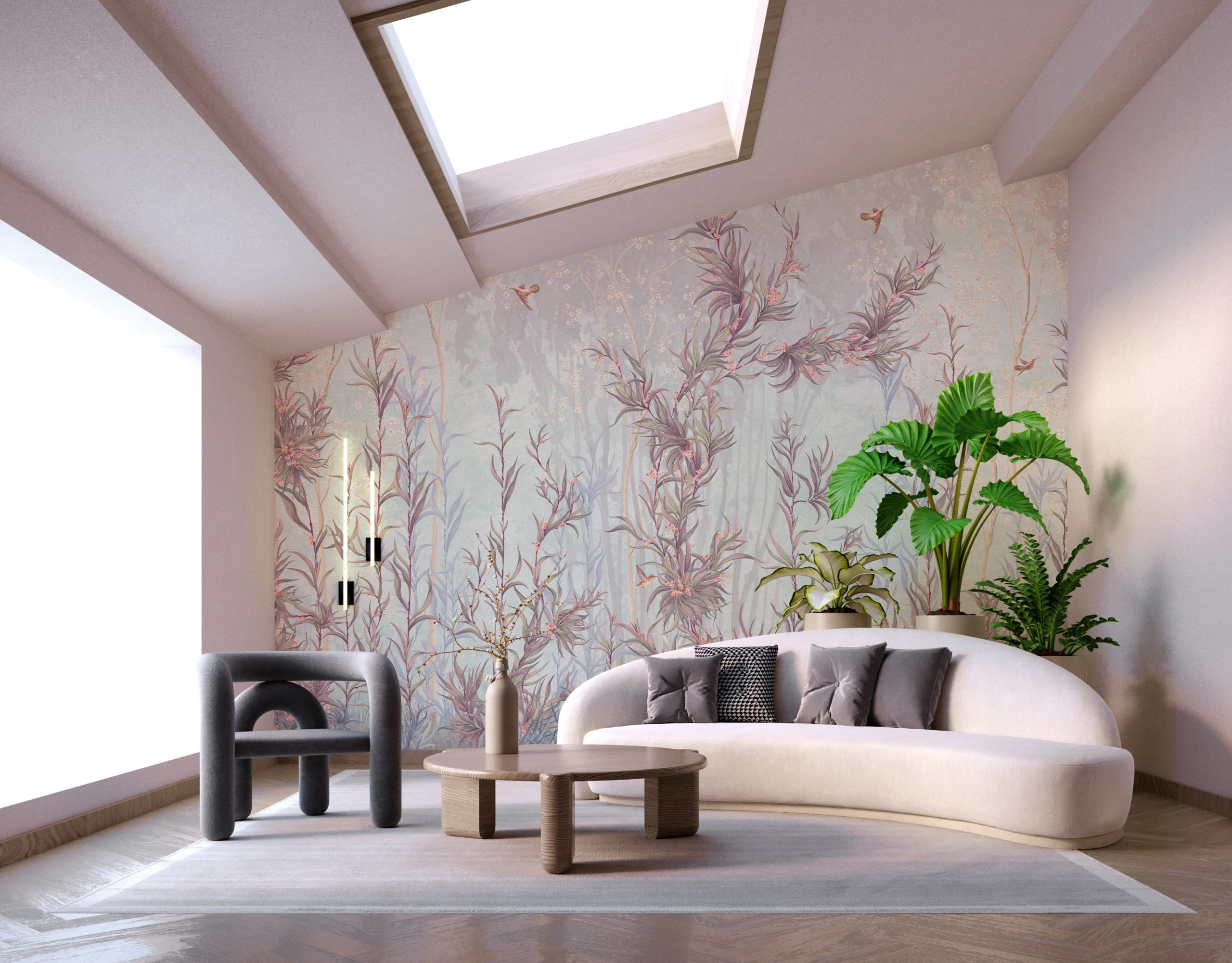Delicate Wildflowers, Elegant Botanical Wallpaper Mural 4 Delicate Wildflowers, Elegant Botanical Wallpaper Mural
