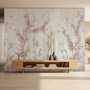 Delicate Wildflowers, Elegant Botanical Wallpaper Mural