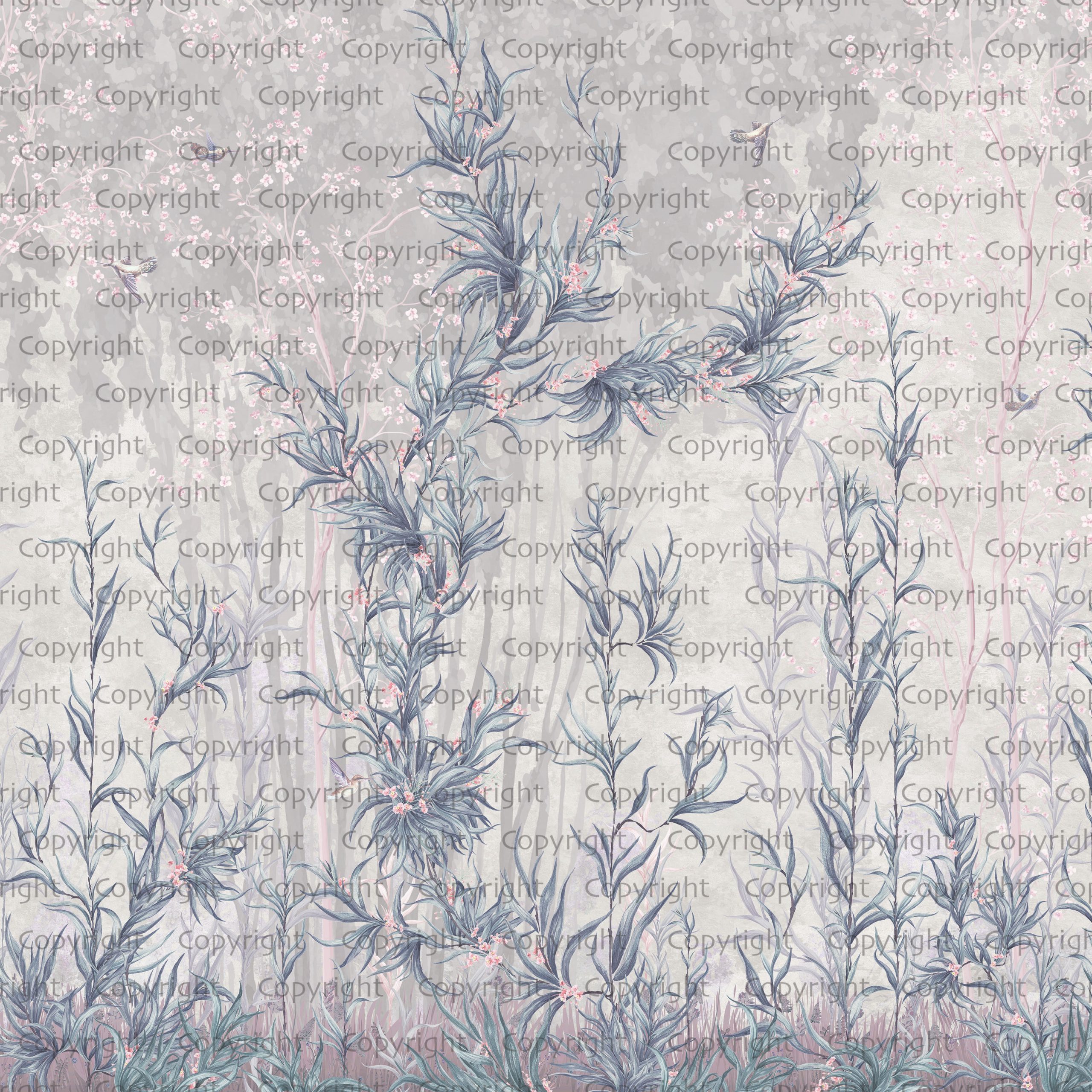 Delicate Wildflowers, Elegant Botanical Wallpaper Mural 7 Delicate Wildflowers, Elegant Botanical Wallpaper Mural