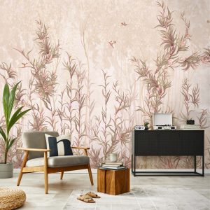 Delicate Wildflowers, Elegant Botanical Wallpaper Mural