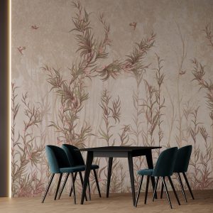 Delicate Wildflowers, Elegant Botanical Wallpaper Mural