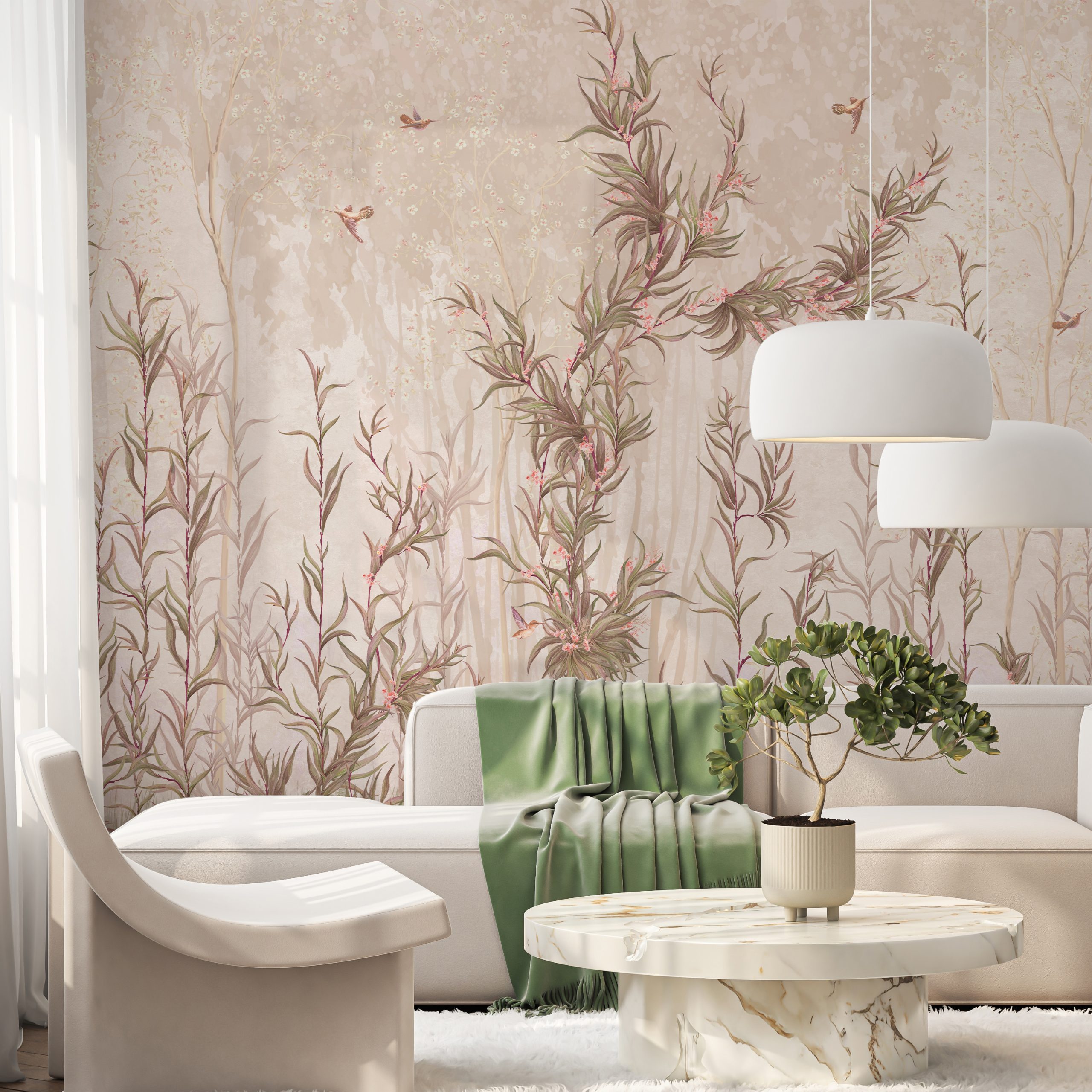 Delicate Wildflowers, Elegant Botanical Wallpaper Mural 15 Delicate Wildflowers, Elegant Botanical Wallpaper Mural