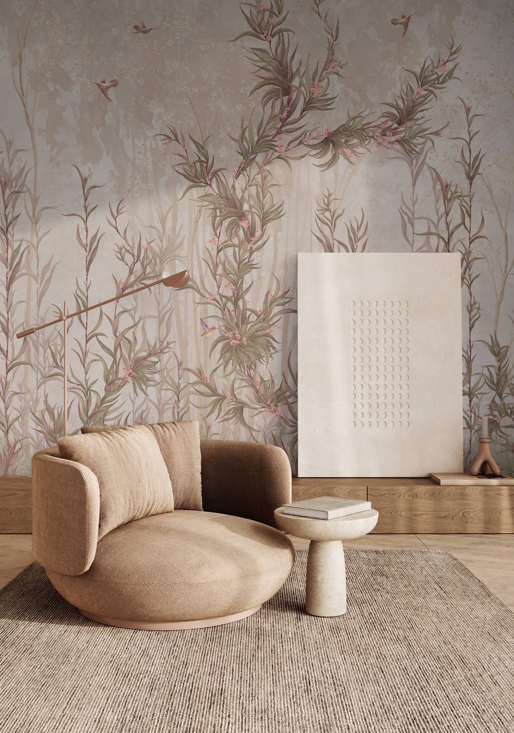 Delicate Wildflowers, Elegant Botanical Wallpaper Mural 16 Delicate Wildflowers, Elegant Botanical Wallpaper Mural