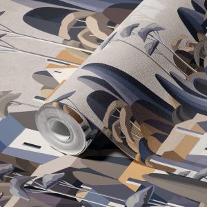Moody Village Landscape Wallpaper Mural