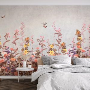 Modern Abstract Village Nightscape Wallpaper Mural