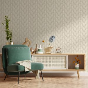 Timeless Geometric Line Art Deep Embossed Wallpaper
