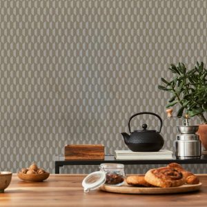 Honeycomb Grid Pattern Elegant Hexagon Textured Wallpaper