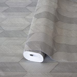 Contemporary Embossed Geometric Shapes Wallpaper