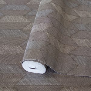 Contemporary Embossed Geometric Shapes Wallpaper