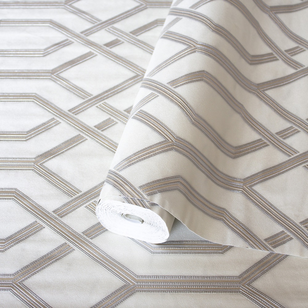 Modern Flocked Geometric Embossed Wallpaper 3 Modern Flocked Geometric Embossed Wallpaper