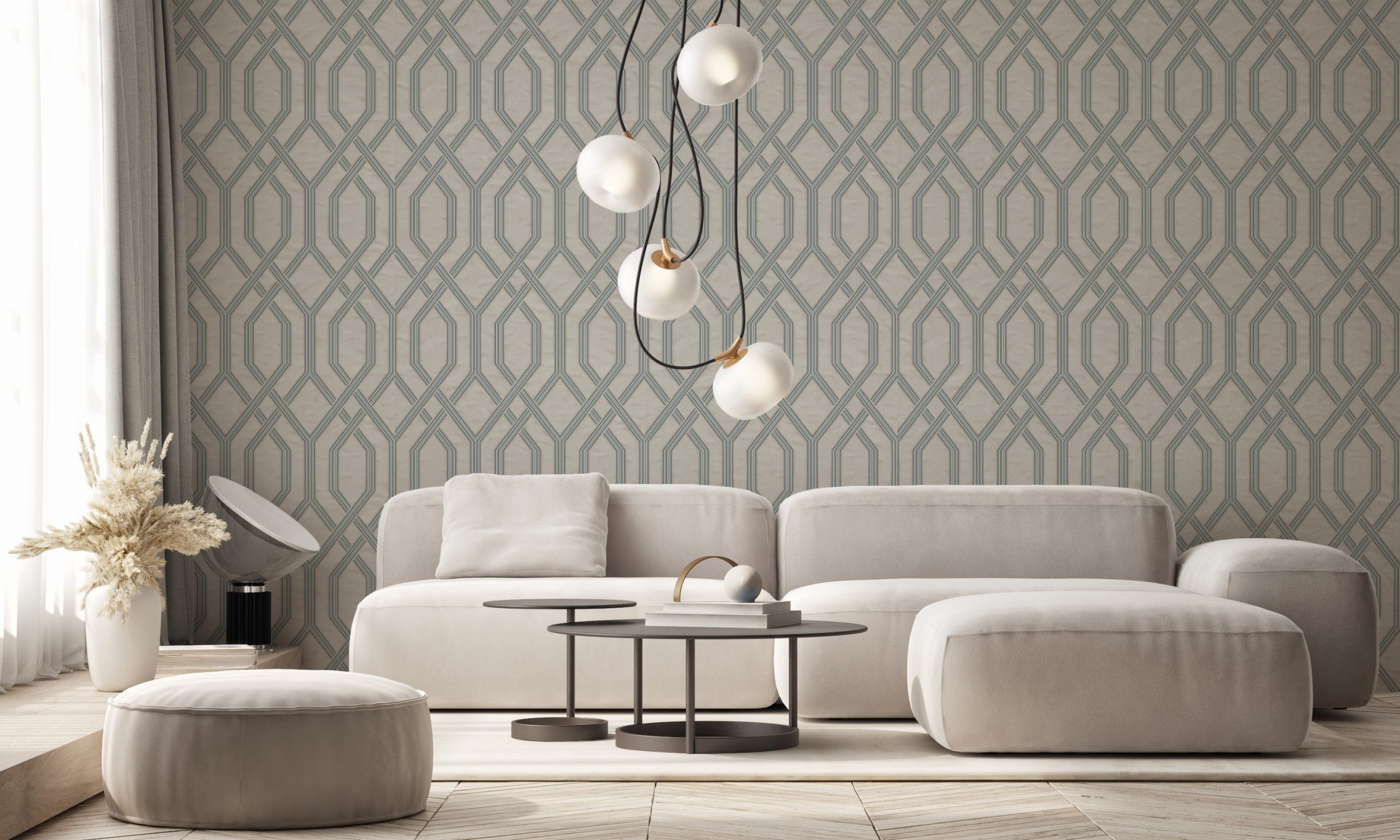 Modern Flocked Geometric Embossed Wallpaper 7 Modern Flocked Geometric Embossed Wallpaper