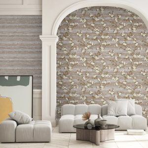 Shiny Horizontal Striped Luxury Glossy Wallpaper