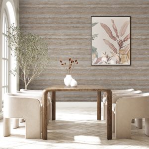 Shiny Horizontal Striped Luxury Glossy Wallpaper