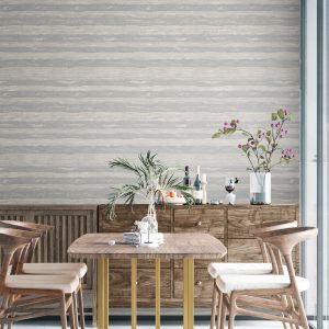 Shiny Horizontal Striped Luxury Glossy Wallpaper