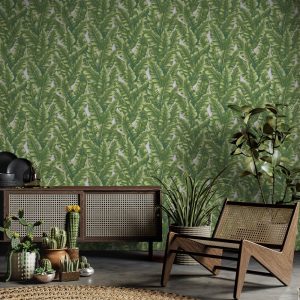 Botanical Exotic Plants Luxury Leaf Pattern Tropical Wallpaper