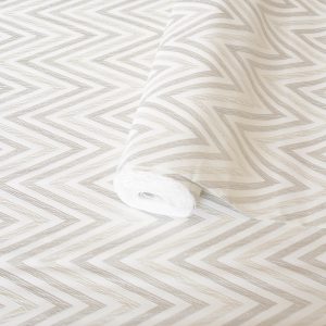 Geometric Deep Embossed Zigzag Pattern Chevron Wallpaper
