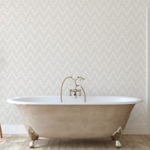 Geometric Deep Embossed Zigzag Pattern Chevron Wallpaper