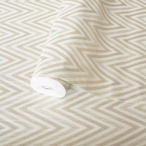 Geometric Deep Embossed Zigzag Pattern Chevron Wallpaper