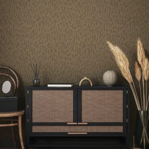 Abstract Metallic Accents Glam Solid Color Wallpaper