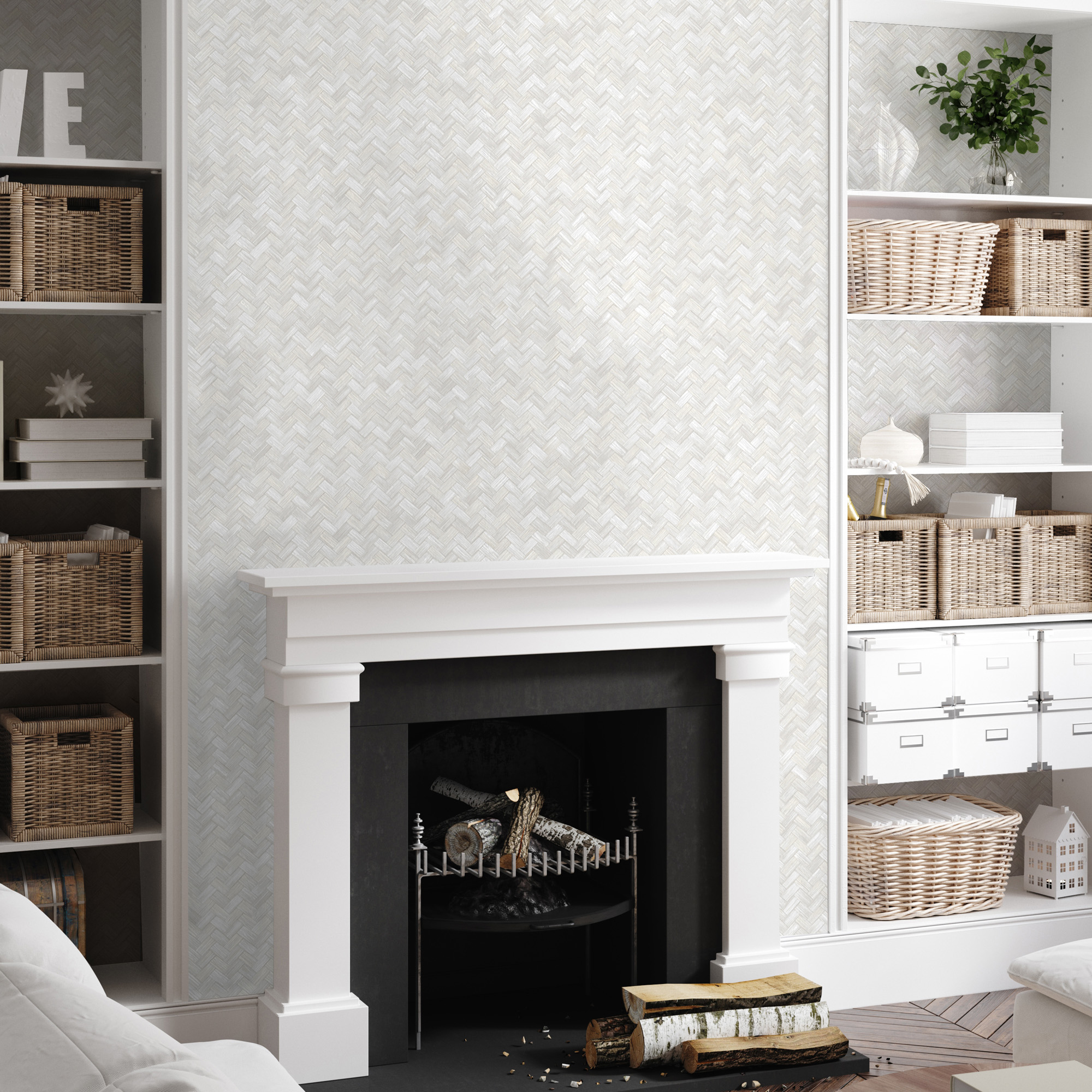 Braided Geometric Pattern Jute Basket Weave Chevron Wallpaper 1 Braided Geometric Pattern Jute Basket Weave Chevron Wallpaper