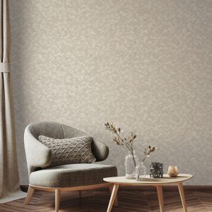 Braided Geometric Pattern Jute Basket Weave Chevron Wallpaper