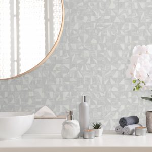 Asymmetrical Design Shimmering Geometric Shapes Wallpaper