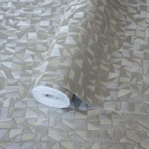 Asymmetrical Design Shimmering Geometric Shapes Wallpaper