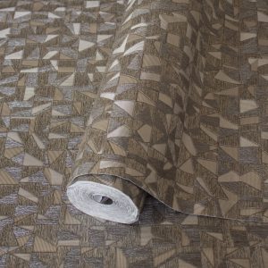 Asymmetrical Design Shimmering Geometric Shapes Wallpaper