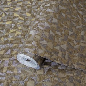 Asymmetrical Design Shimmering Geometric Shapes Wallpaper