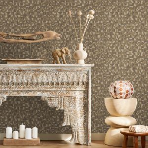 Asymmetrical Design Shimmering Geometric Shapes Wallpaper