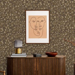 Asymmetrical Design Shimmering Geometric Shapes Wallpaper