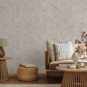 Shiny Rustic Aged Distressed Metallic Wallpaper