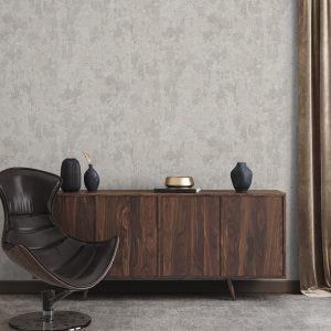 Shiny Rustic Aged Distressed Metallic Wallpaper