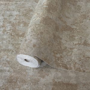 Shiny Rustic Aged Distressed Metallic Wallpaper