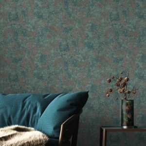 Shiny Rustic Aged Distressed Metallic Wallpaper
